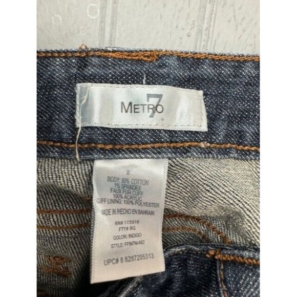 Metro 7 Womens Size 8 Jeans Crop Capri Low Rise Stretch Med Wash - Picture 2 of 5